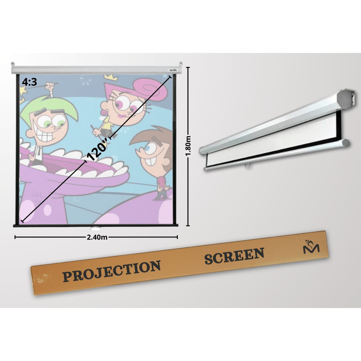 MALIK - Telon Mural 240x180 cm 43 para proyector Epron EB-725W