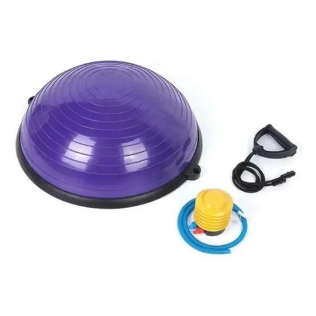 GENERICO - Pelota Bosu Medio Balon Con Manillas Yoga Pilates Lila