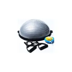 GENERICO - Pelota Bosu Medio Balon Con Manillas Yoga Pilates Gris oscuro