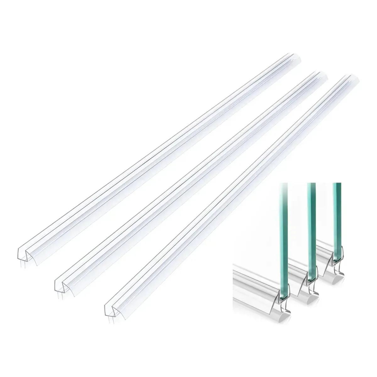 KUANGYE - Paquete De 3 Tiras De Sellado Inferior Para Puerta De Ducha