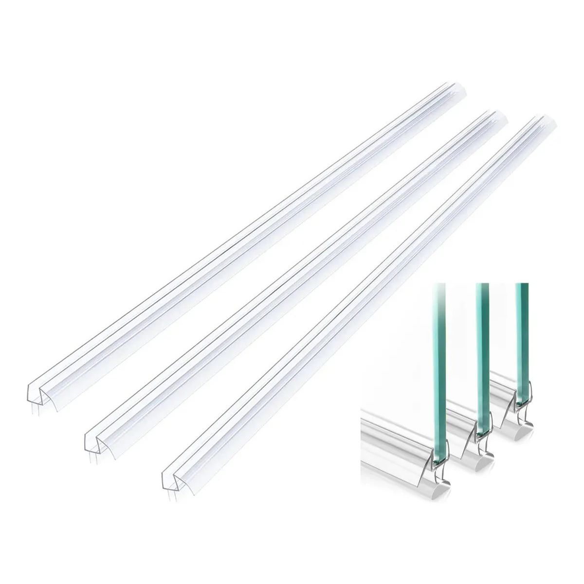 KUANGYE - Paquete De 3 Tiras De Sellado Inferior Para Puerta De Ducha