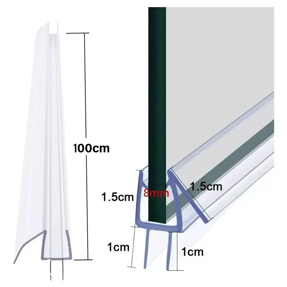 KUANGYE - Paquete De 3 Tiras De Sellado Inferior Para Puerta De Ducha