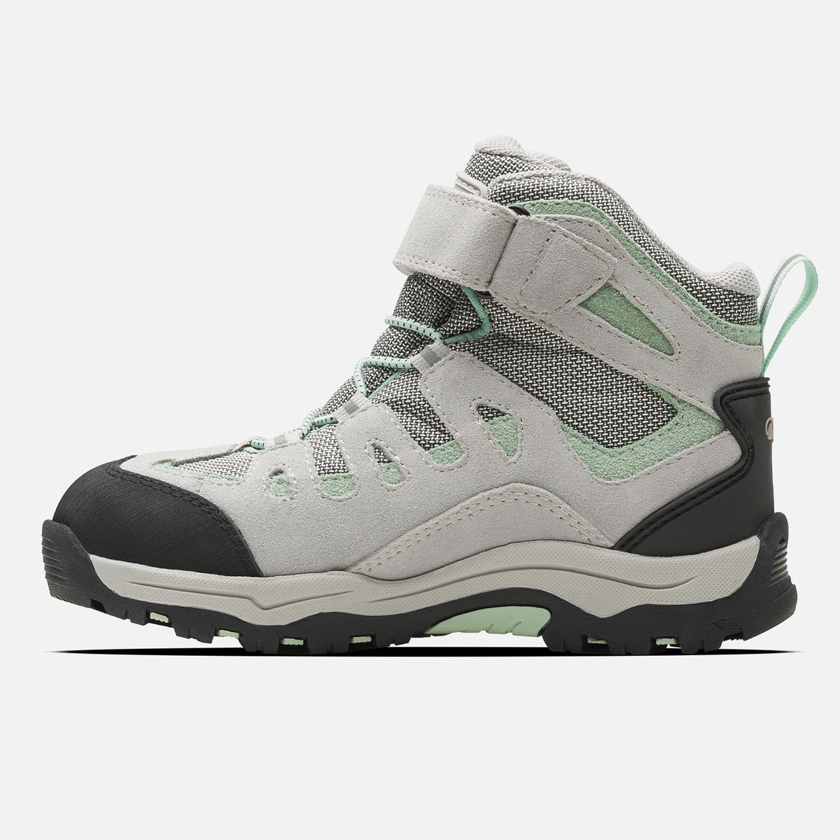 LIPPI - Botín Mujer Puelo Cs Hi Velcro Gris Claro / Verde Agua Lippi