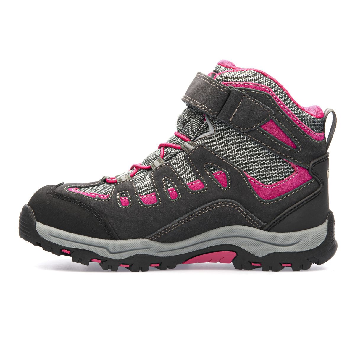 LIPPI - Botín Niña Puelo Cs Hi Velcro Gris / Fucsia Lippi