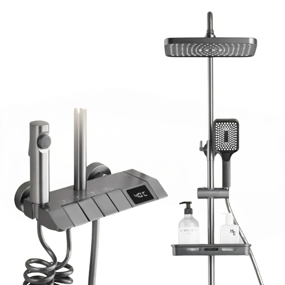 DETODOYMAS - Ducha Columna Visor Digital 4 Funciones