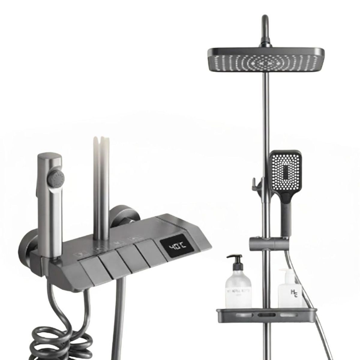 DETODOYMAS - Ducha Columna Visor Digital 4 Funciones