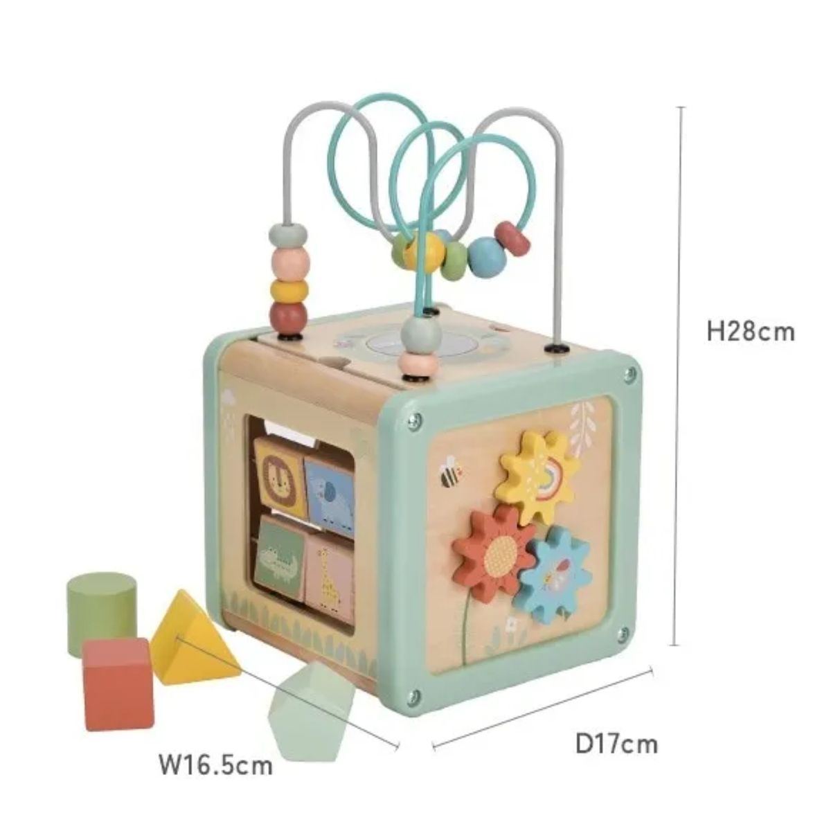CRUSEC - Cubo Didactico 5 En 1 Actividades Motricidad Juguete Bebés