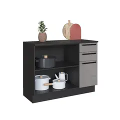 HOME MOBILI - Mueble Cocina Base 2P 3C Platinum