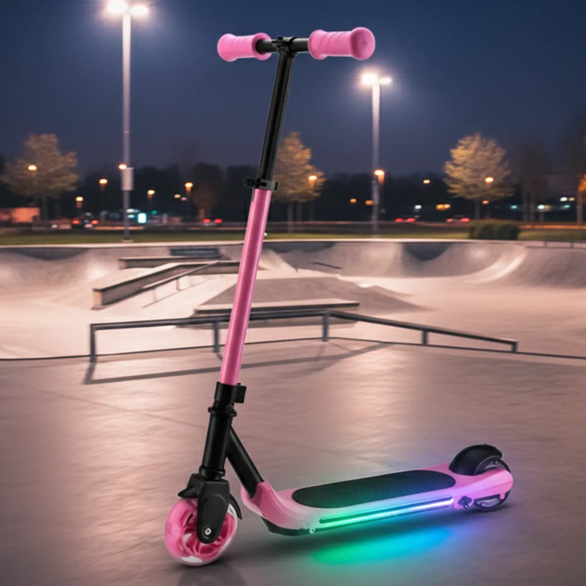 BEBESIT - Monopatín Eléctrico Plegable E-Scooter 60W 24V2000mah Rosado