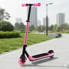 BEBESIT - Monopatín Eléctrico Plegable E-Scooter 60W 24V2000mah Rosado