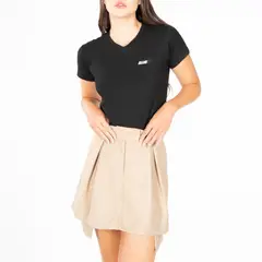 ELLUS - Mini Falda Tostado