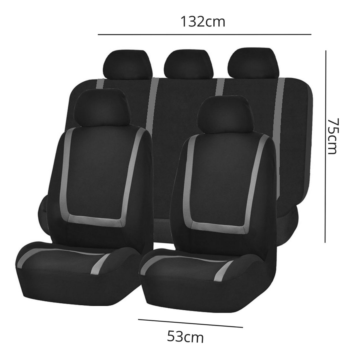 CRUSEC - Set Cubre Asientos Funda Protector Universal Auto 9 Piezas