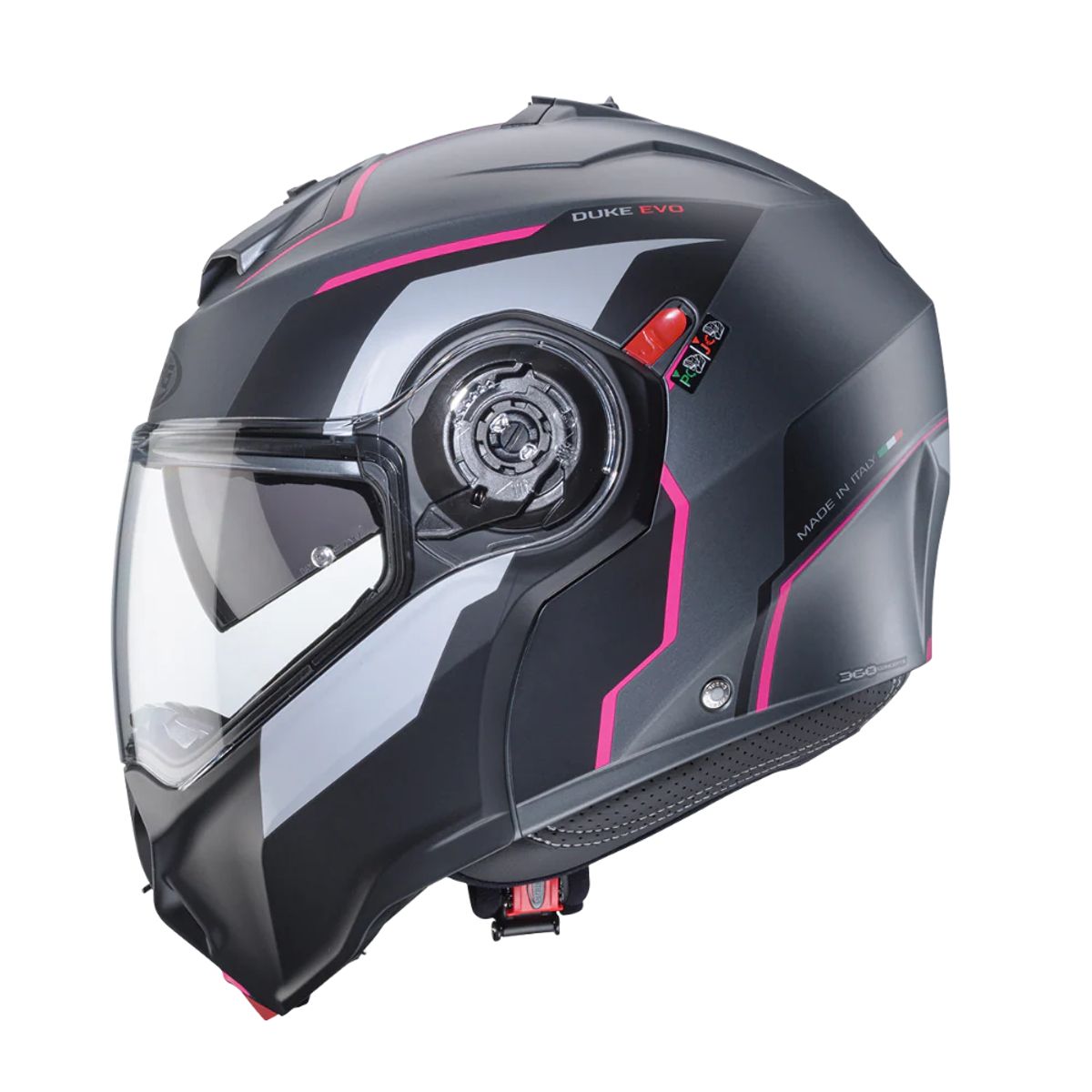 CABERG - Casco Para Moto Caberg Evo Move Matt Gun Metal Black Fuchsia