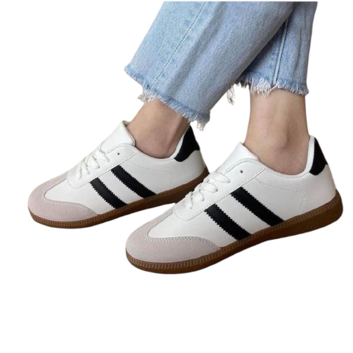 HERIEL - Zapatilla Blanca Baja Mujer