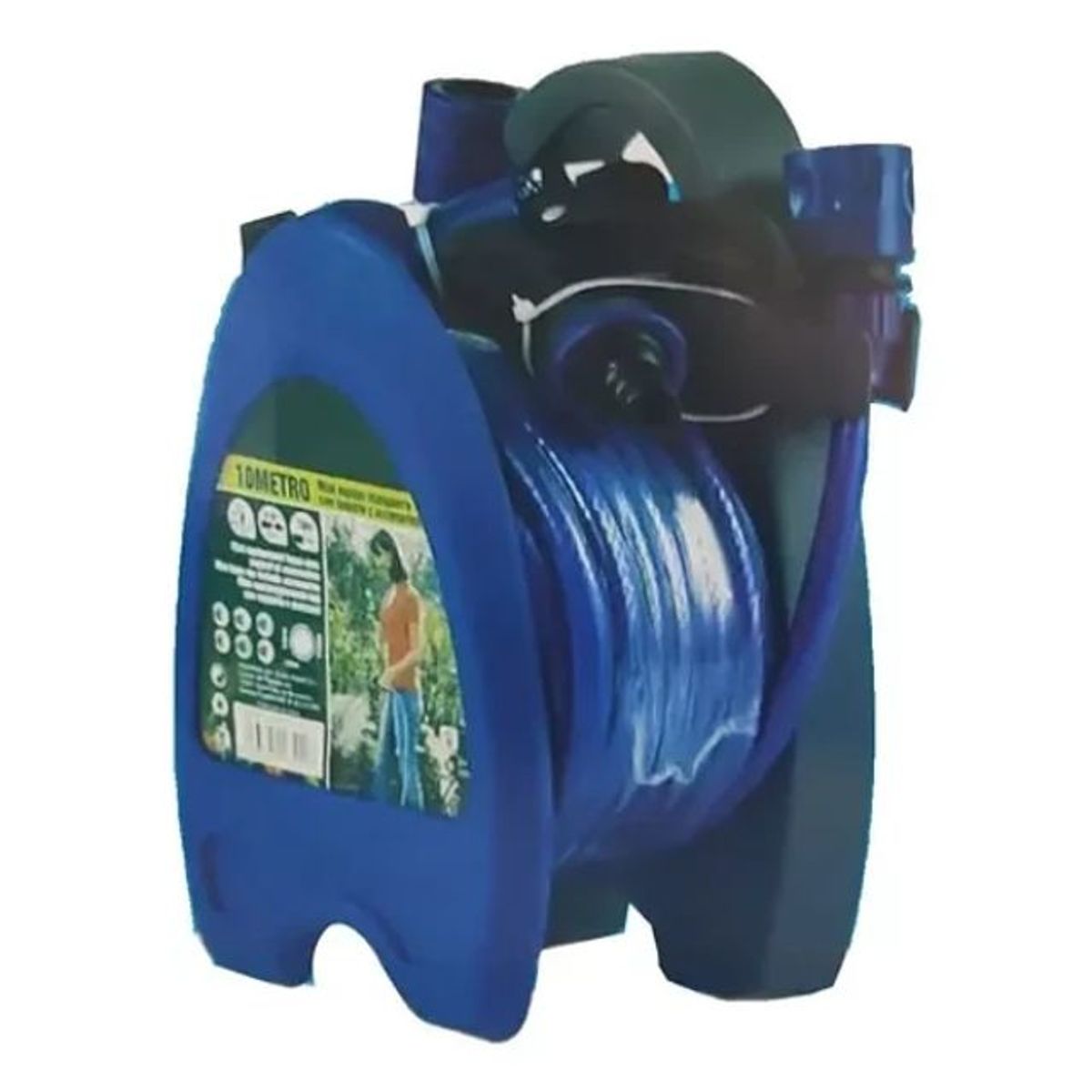 GENERICO - Manguera Jardin Para Riego Con Soporte Y Conectores 10metr