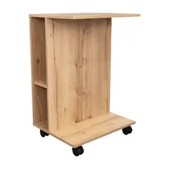 FMFURNITURE - Escritorio Movil Con Ruedas 73x502x402 Cm Café Claro