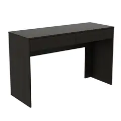 FMFURNITURE - Escritorio Moderno Con 2 Cajones 75x120x45 Cm Negro