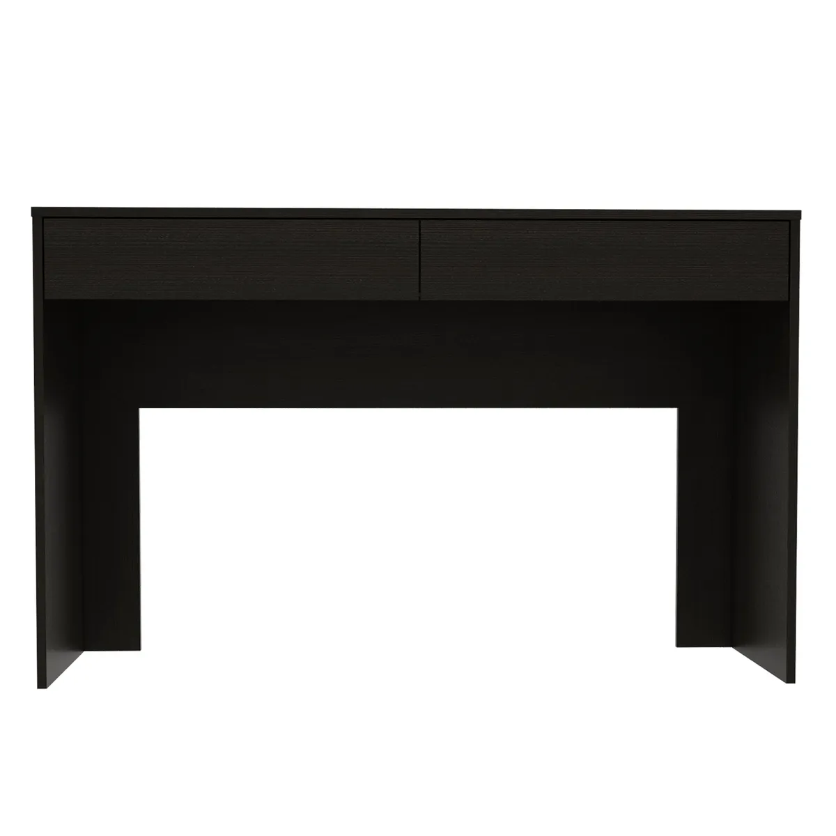 FMFURNITURE - Escritorio Moderno Con 2 Cajones 75x120x45 Cm Negro