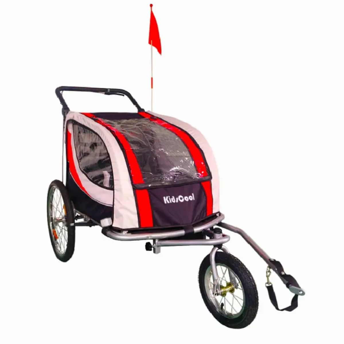 KIDSCOOL - Carro Jogger Baby Trailer Rojo