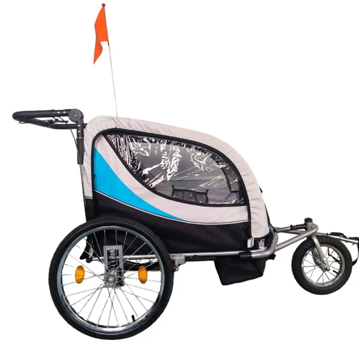 KIDSCOOL - Carro Jogger Baby Trailer Azul
