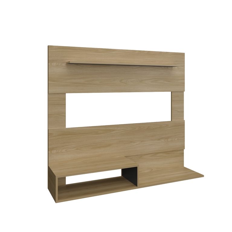 Panel Tv 55 120x150x315 Cm Fm-001O Cafe Claro Y Negro
