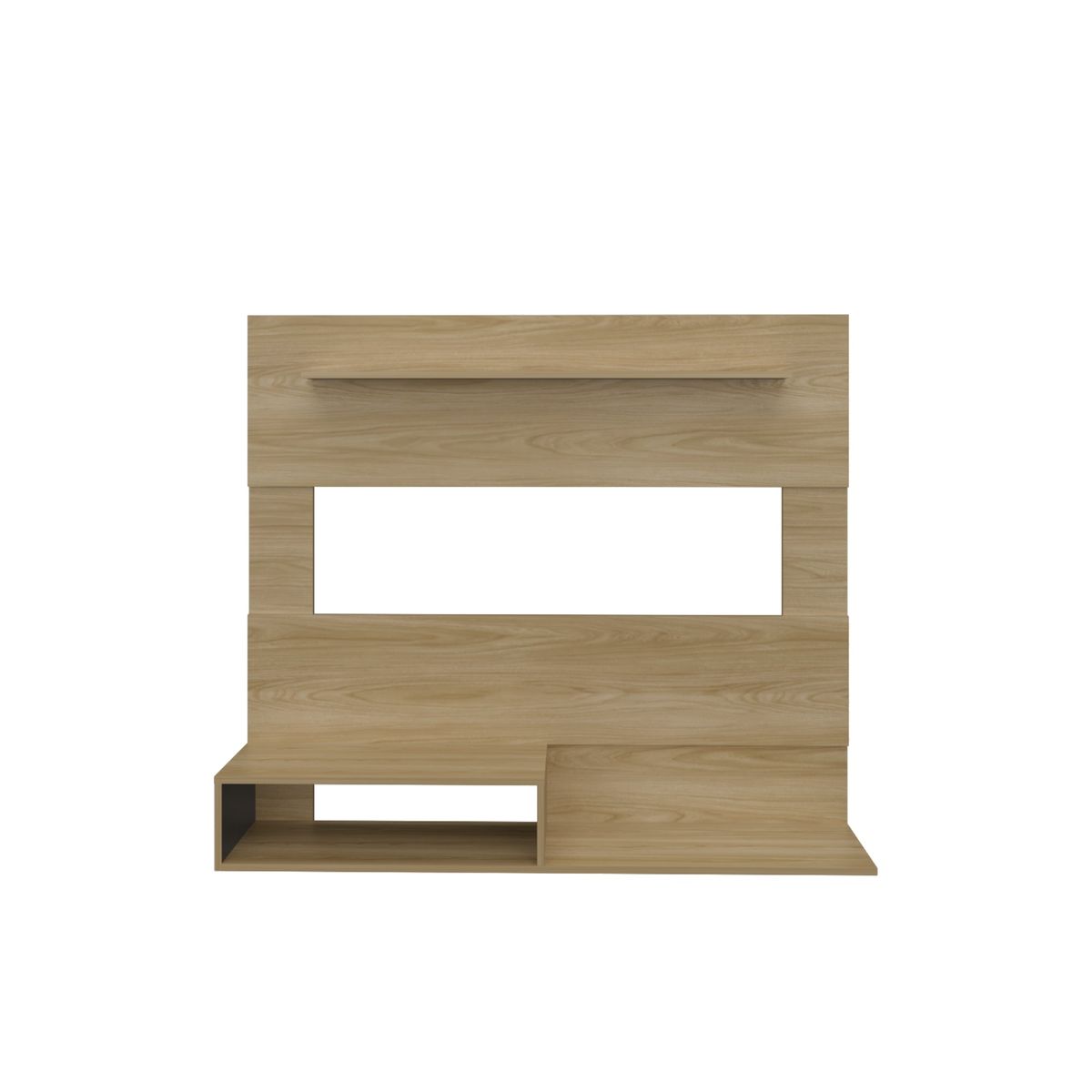 FMFURNITURE - Panel Tv  55 120x150x315 Cm Fm-001O Café Claro Y Negro