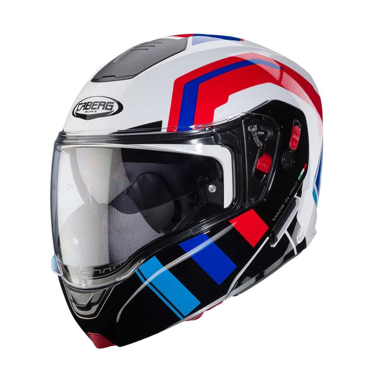 Casco Para Moto Horus X Road White Black Red Blue #0000FF M