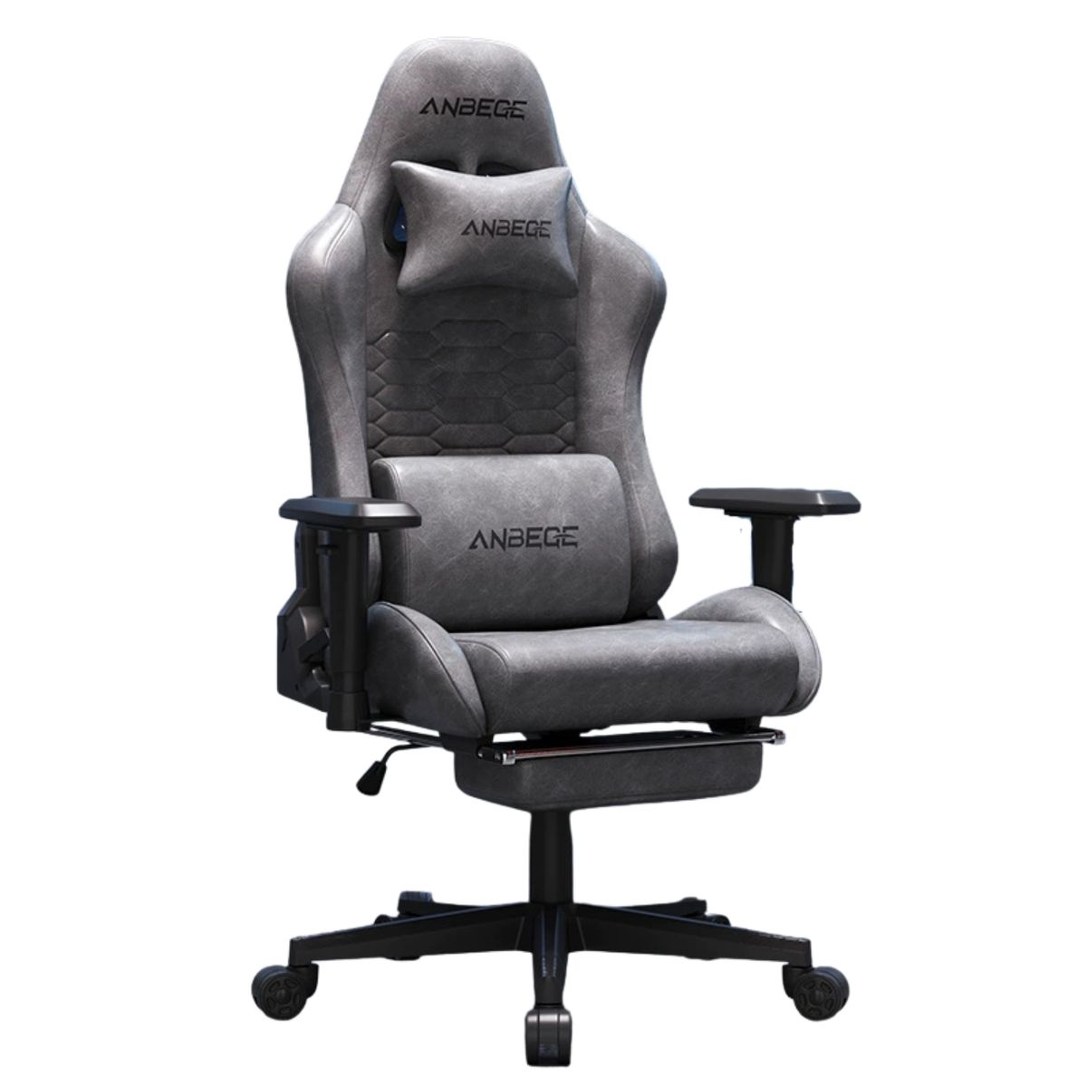 CRUSEC - Silla Gamer Ergonómica Con Reposapiés Reclinable Profesional