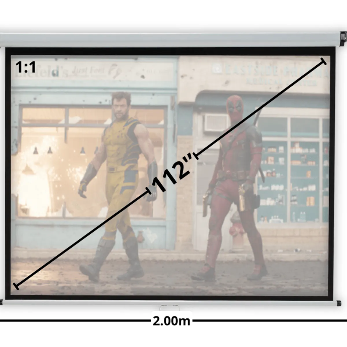 MALIK - Telon Mural 200x200 cm 1:1 112 pulg. para B/Epron 3800 4K