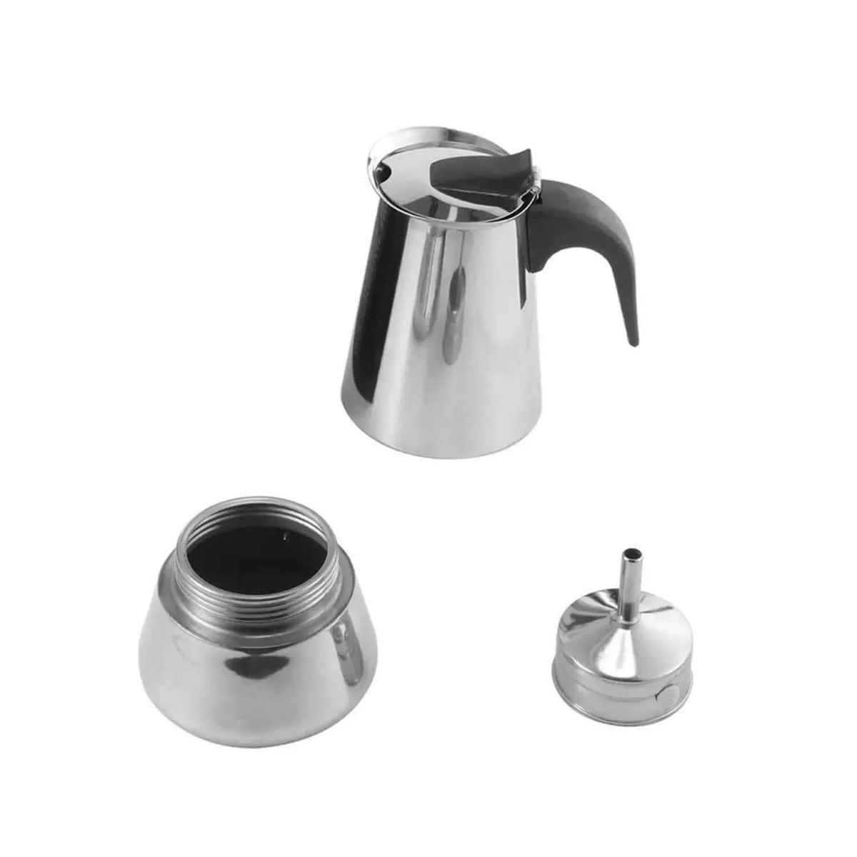GENERICO - Cafetera Italiana Acero Inoxidable 4 Taza Moka Cafetera