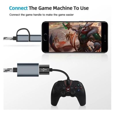 Imagen 2 del producto Adaptador Usb Otg Dual micro Usb Y Typo C Cuerpo Metalico