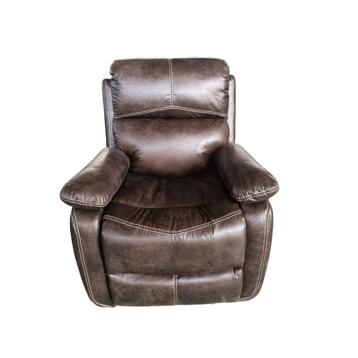 SPAZZIO - Sofa Reclinable 1 Cuerpo Comfort Café