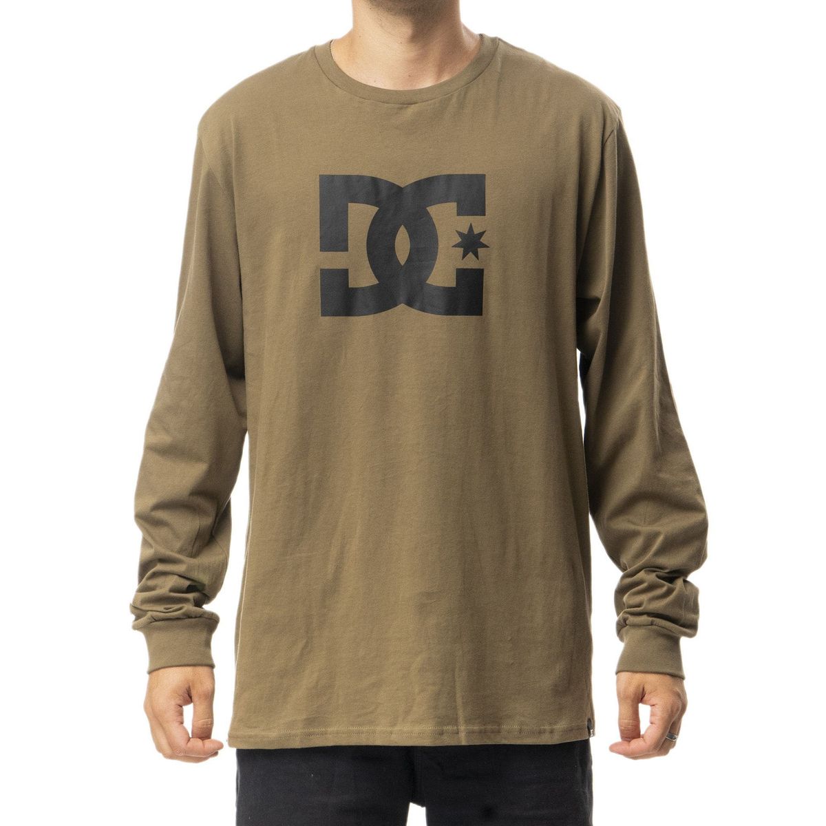 DC SHOES - Polera Hombre Star Manga Larga Café DC