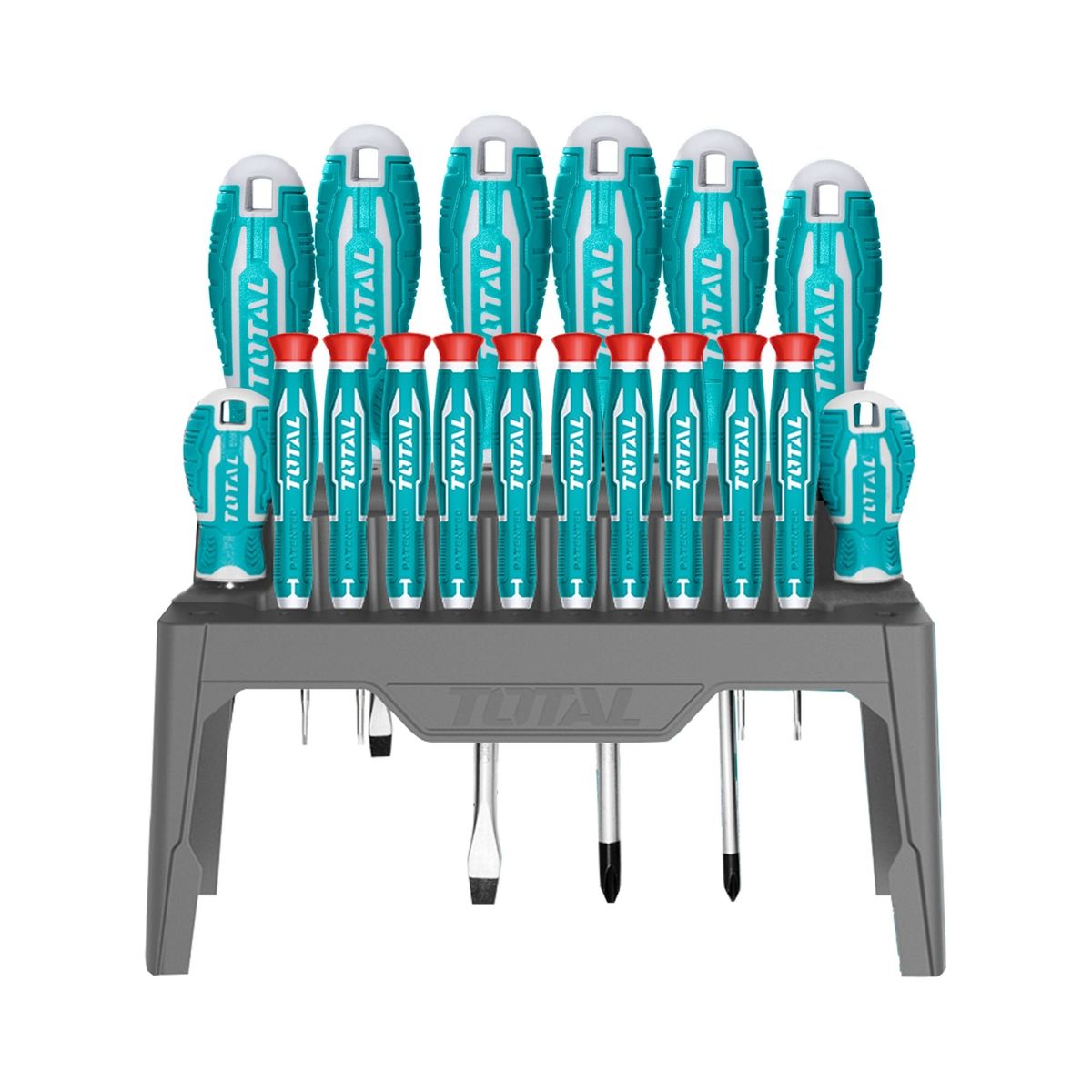 TOTAL TOOLS - Juego Destornillador 18 Piezas Total.