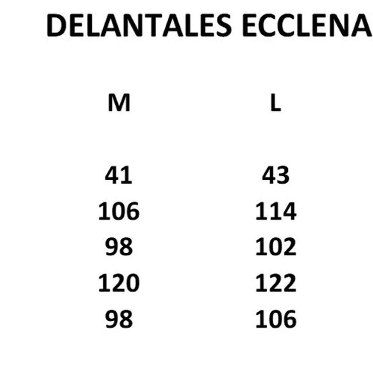 ECCLENAN - Delantal Asesora del Hogar Ecclenan Tela Lisa