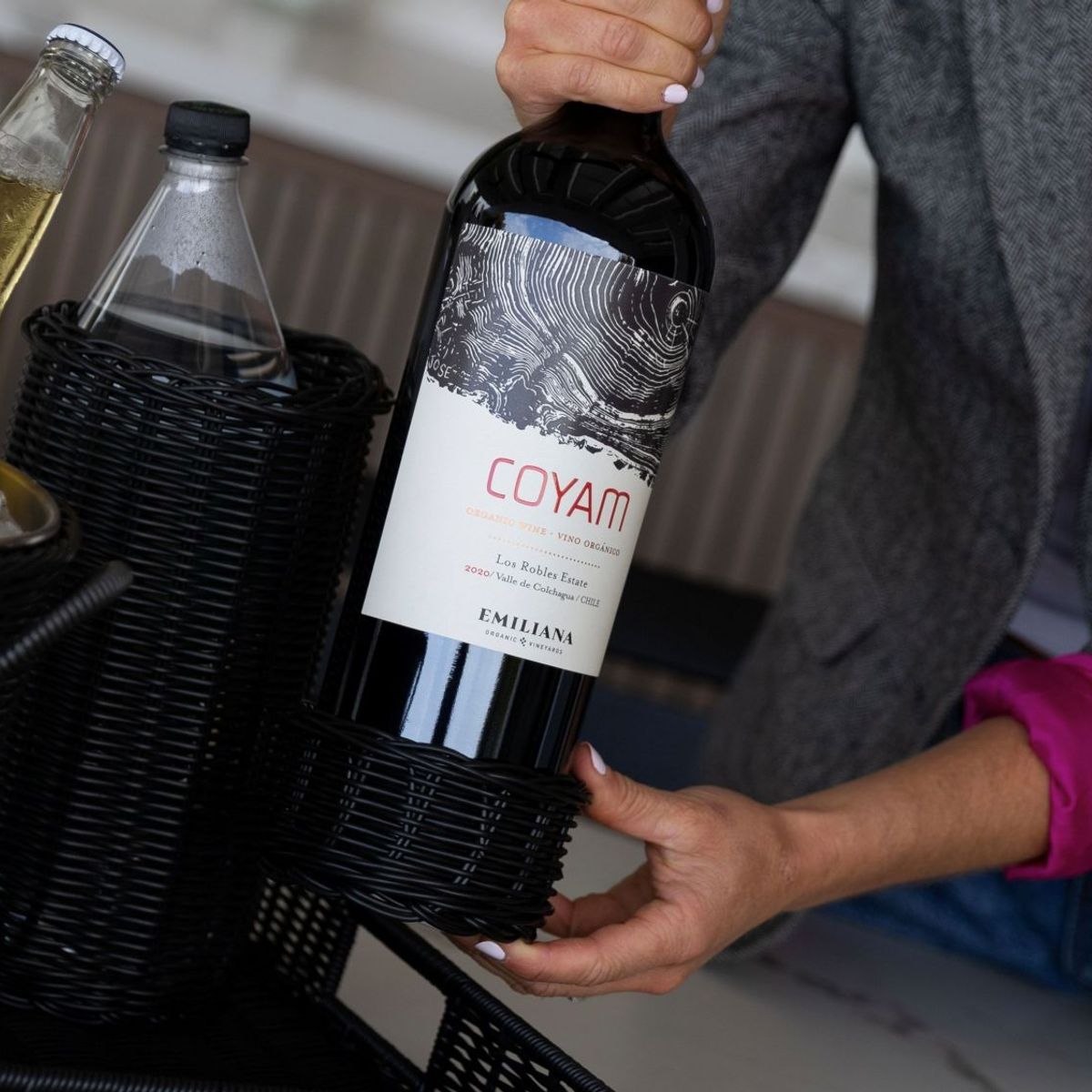 TEMPODECO - Cubre botella Vino Black