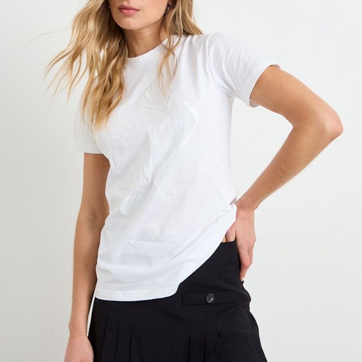 IO - Polera Manga Corta Mujer Crudo Io