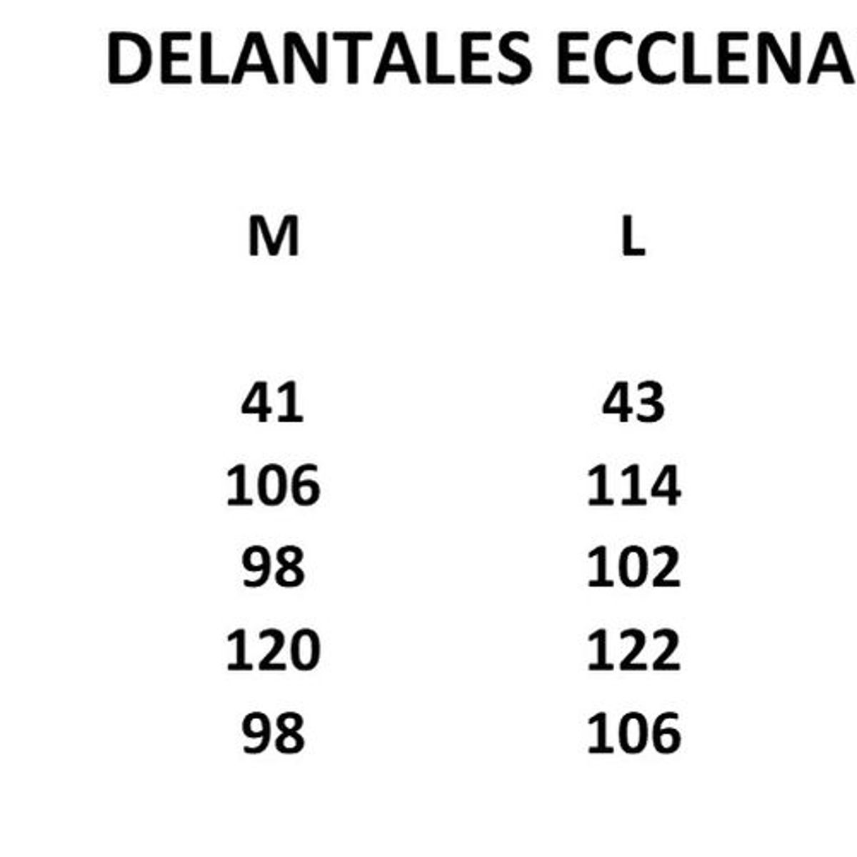 ECCLENAN - Delantal Asesora del Hogar Ecclenan Tela Lisa