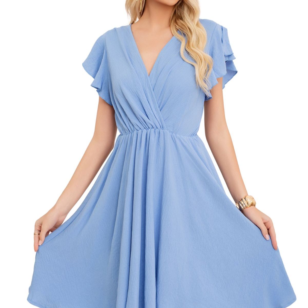 LOOK SHOP - Vestido Corto De Mujer Midi. Semi Formal  Primavera Verano 3398