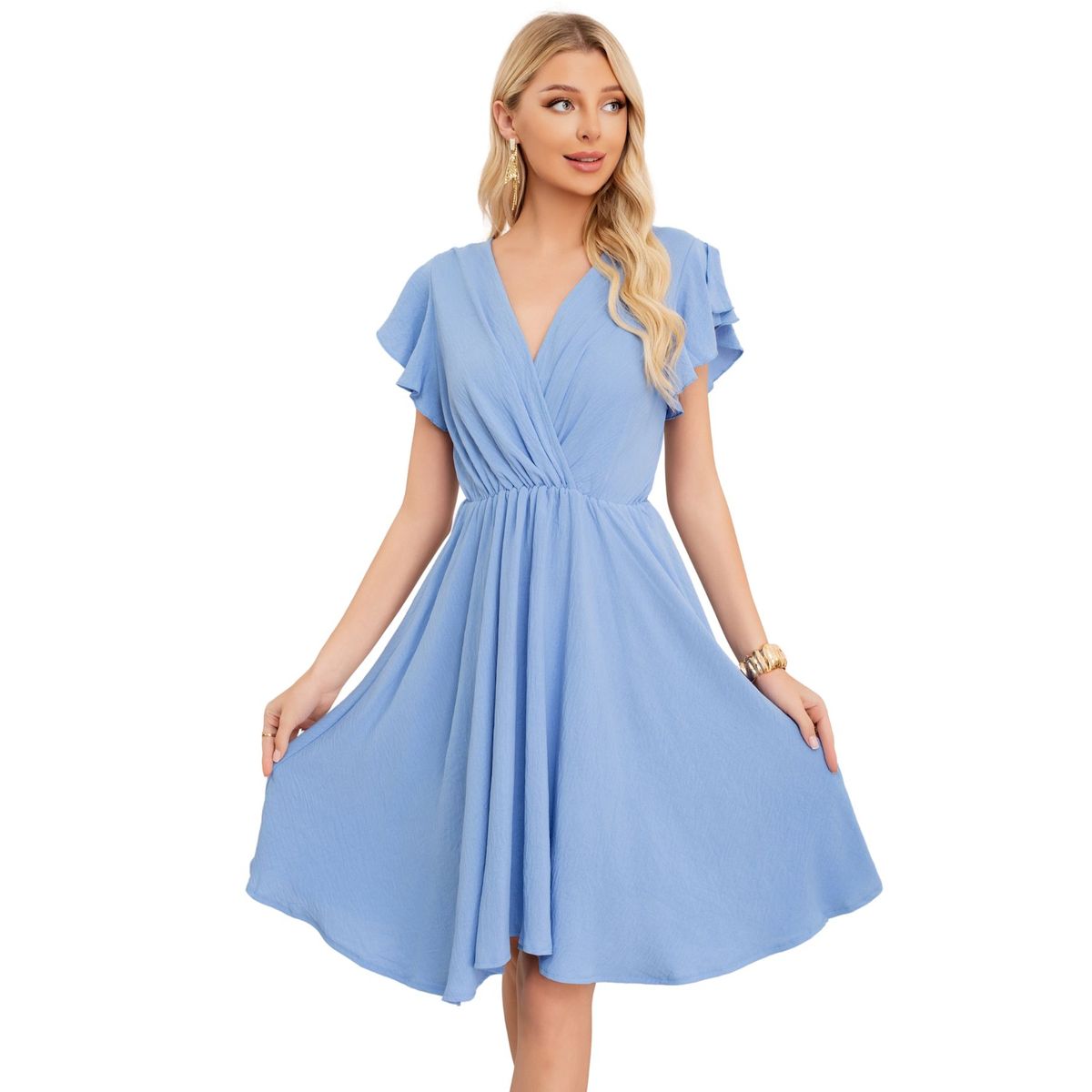 LOOK SHOP - Vestido Corto De Mujer Midi. Semi Formal  Primavera Verano 3398