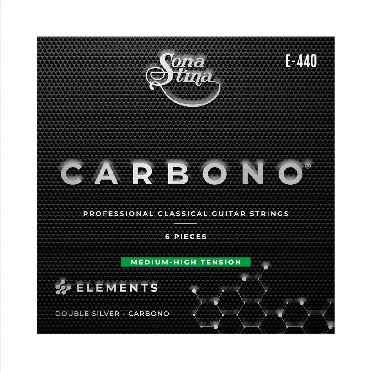 GENERICO - Set de Cuerdas Sonatina Guitarra Clásica Nylon Carbón E-440 TNormal