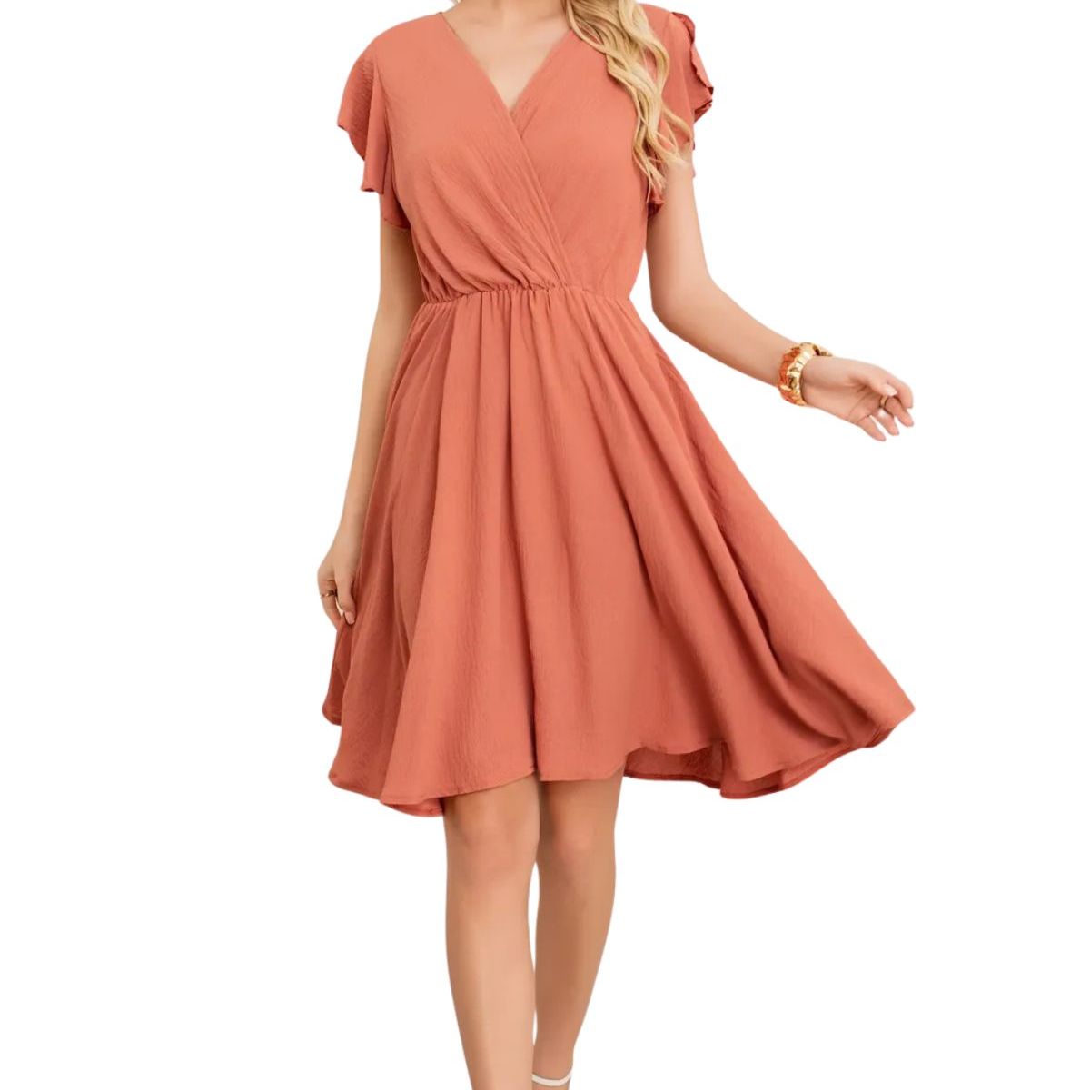 LOOK SHOP - Vestido Corto De Mujer Midi. Semi Formal  Primavera Verano 3398