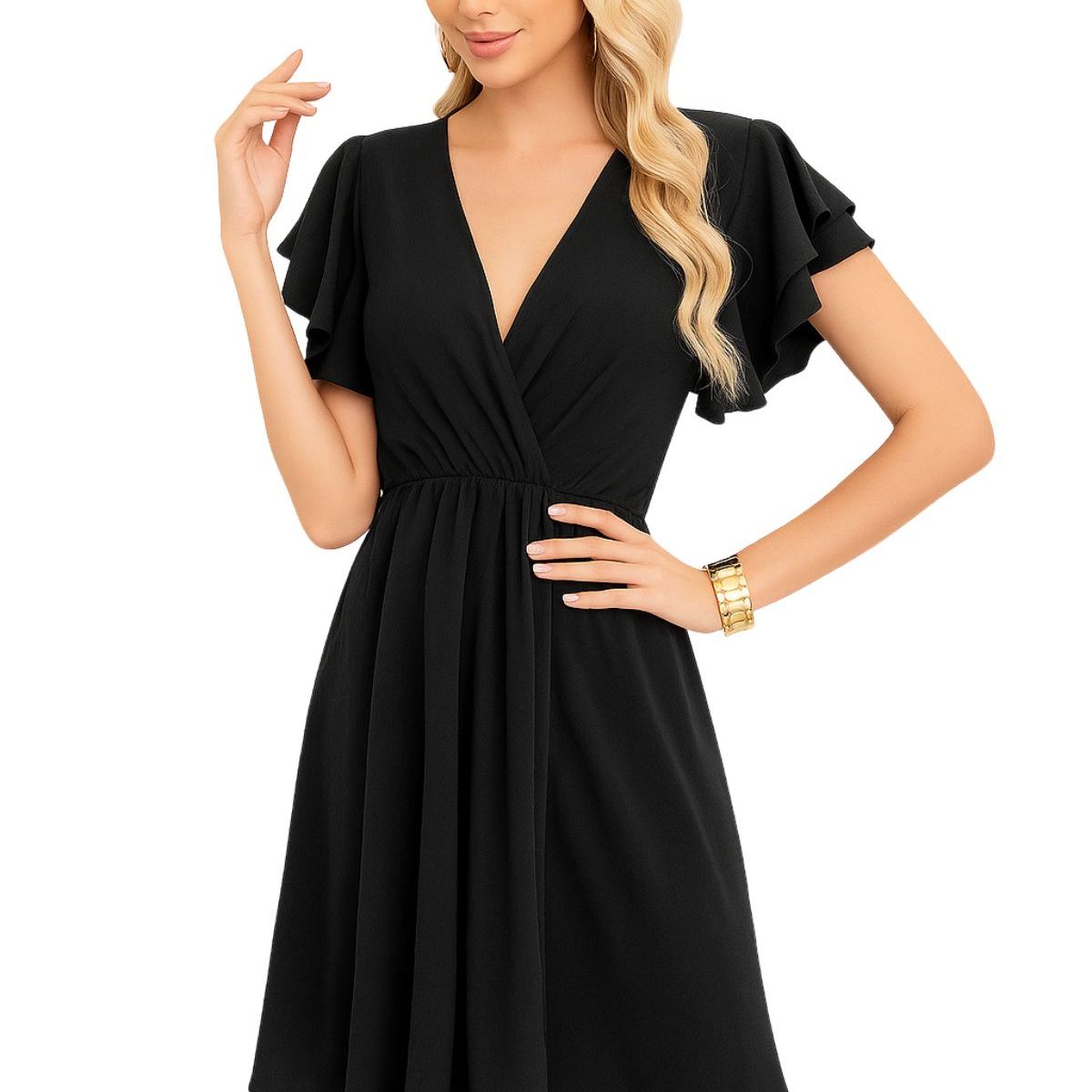 LOOK SHOP - Vestido Corto De Mujer Midi. Semi Formal  Primavera Verano 3398