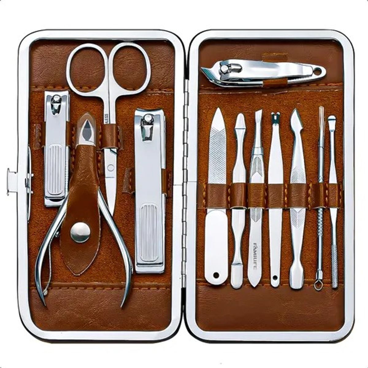GENERICO - Kit De Manicura Y Pedicura Juego 12 Pcs Manicura Profesional