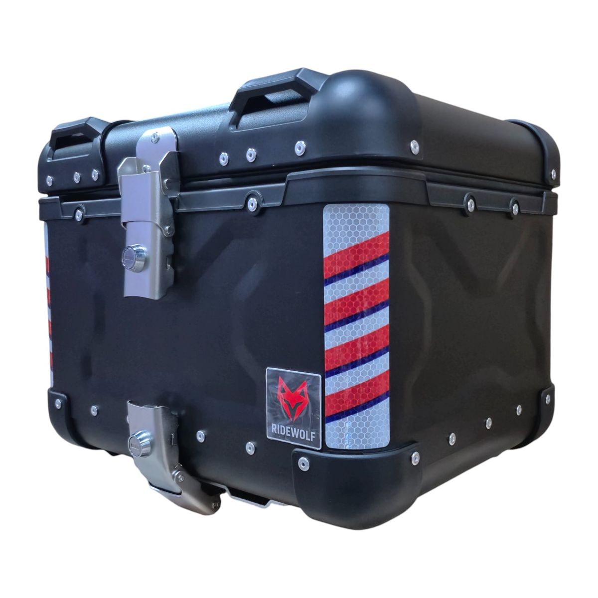 GENERICO - RIDEWOLF 0710-45 Maleta Top Case 45L Negra para Motocicleta