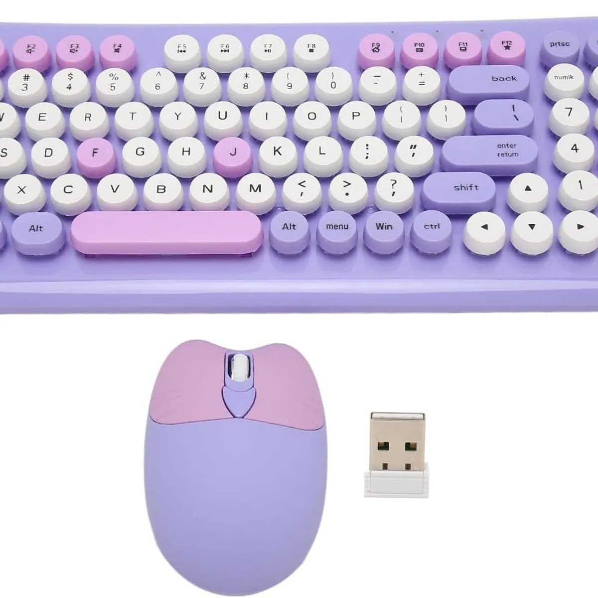 GENERICO - Teclado Gamer Inalámbrico + Mouse 24g Kit Retro