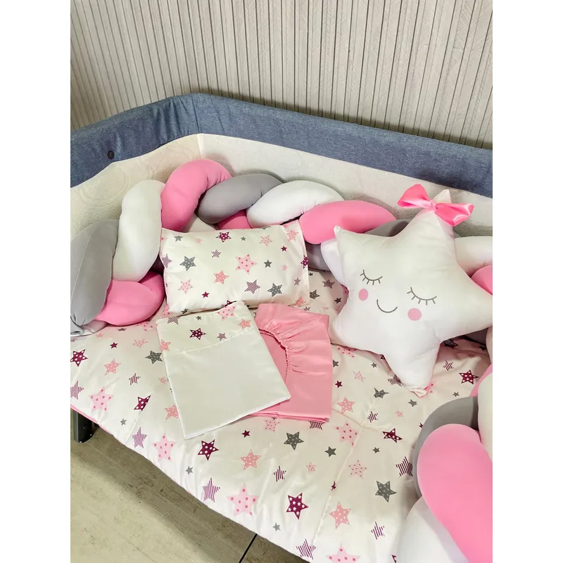 GENERICO - Ajuar de Cuna Completo Cuna Colecho 55x90 estrellas