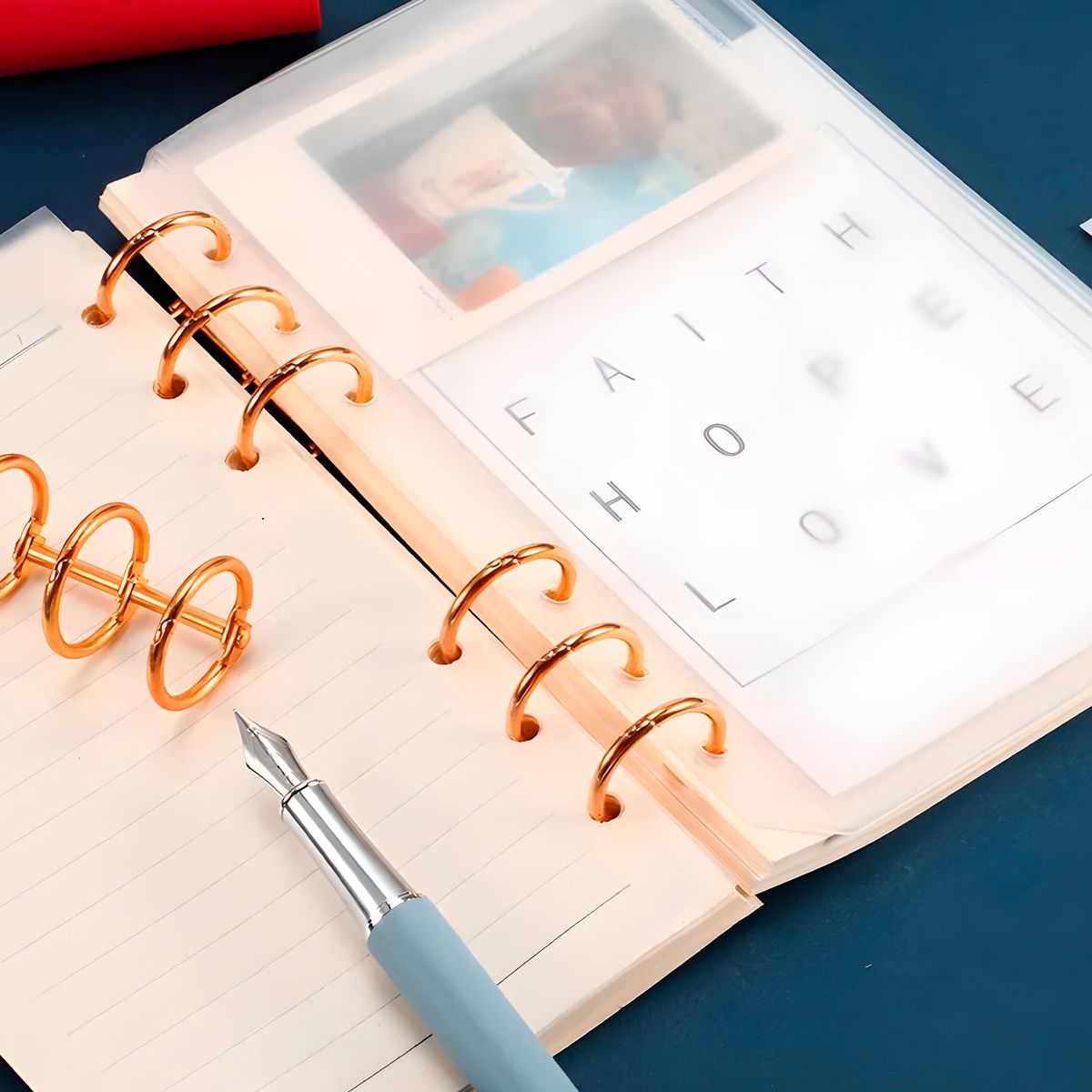 GENERICO - 20 Anillas Encuadernación 3 Ganchos Oro Rosa 2.2 X 1.5 Cm