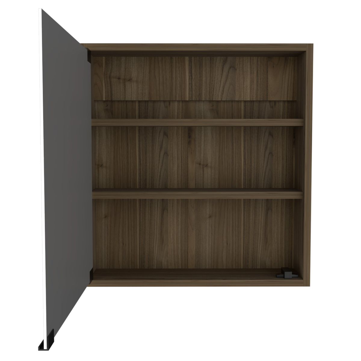 FMFURNITURE - Mueble Botiquin De Baño Con Espejo 53x50x125 Cm Café Oscuro