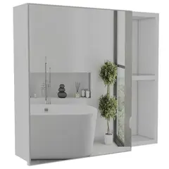 FMFURNITURE - Botiquin De Baño 1 Puerta 473x50x122 Cm Blanco